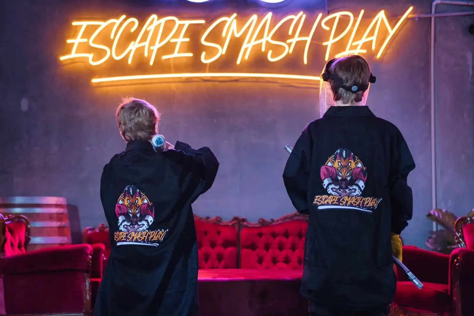 Group celebrating at Escape Smash Play Geelong