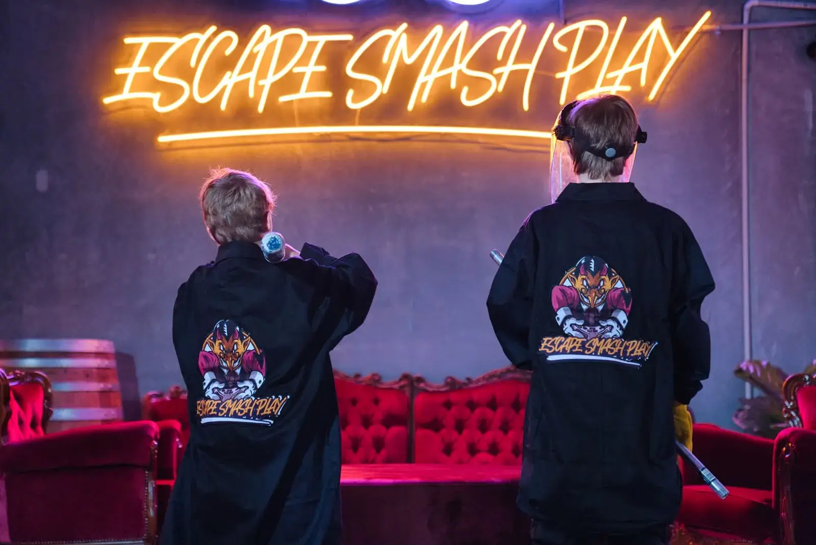 A group celebrating a birthday at Escape Smash Play Geelong